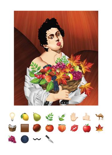 EMOJI PAINTING(Boy with a Basket of Fruit) thumb