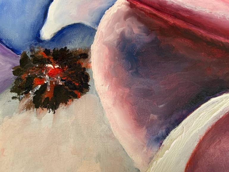 Original Abstract Expressionism Floral Painting by Annemarie Bakker