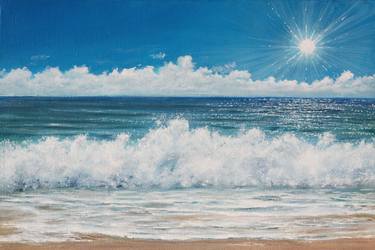 Seapainting "Shore Break" landscape acrylic canvas thumb