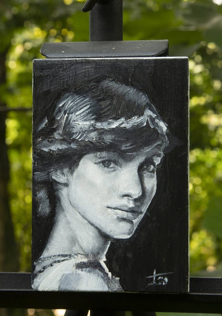 Original Portrait Painting by J de K