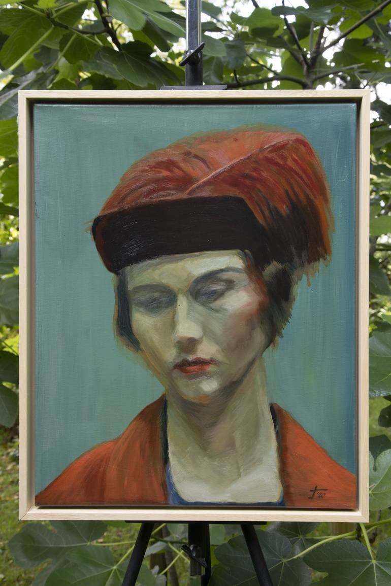 Original Portrait Painting by J de K