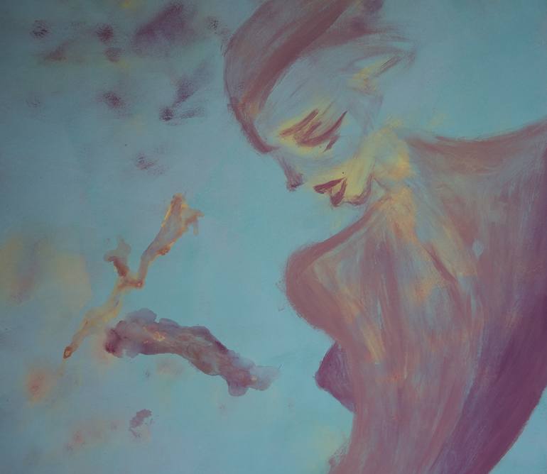 Original Surrealism Abstract Painting by Tsio Ghlonti
