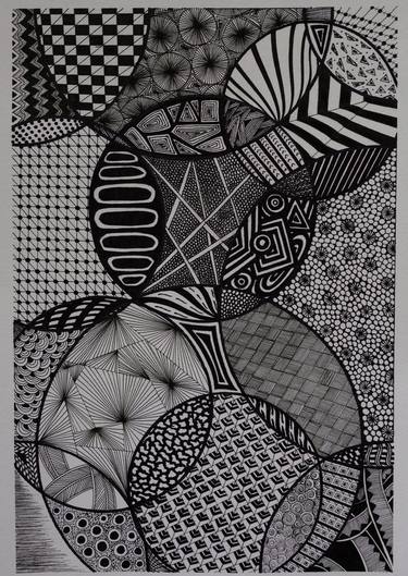 Original Geometric Drawings by Tsio Ghlonti