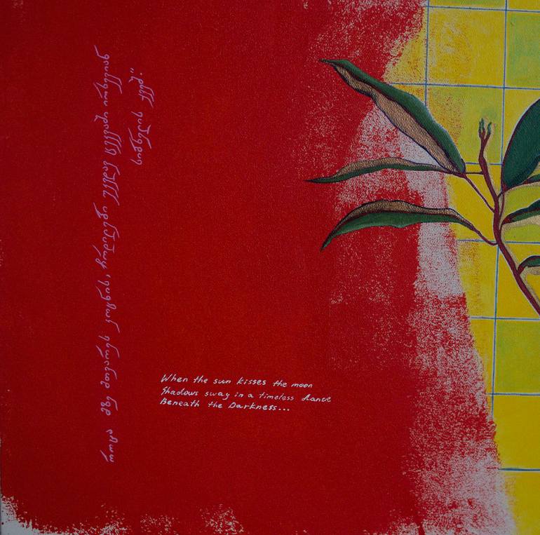 Original Abstract Botanic Painting by Tsio Ghlonti