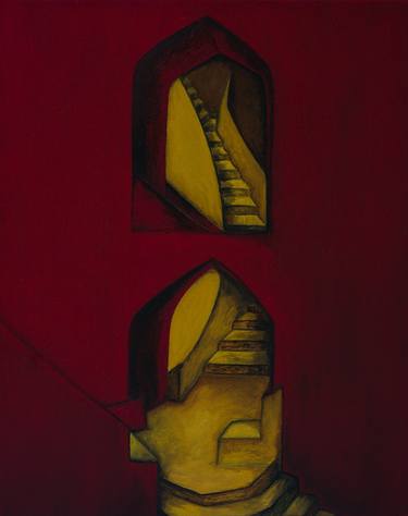 Original Abstract Architecture Paintings by Tsio Ghlonti