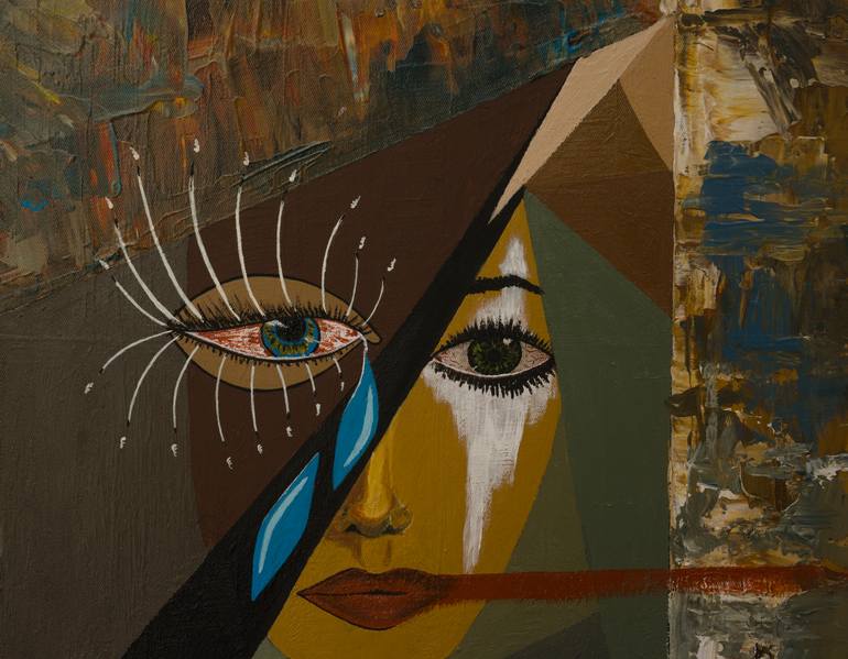 Original Abstract Expressionism Patterns Painting by Tsio Ghlonti