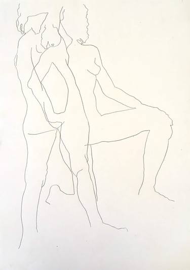 Saatchi Art Artist Grazielle Portella; Drawings, “Two women” #art