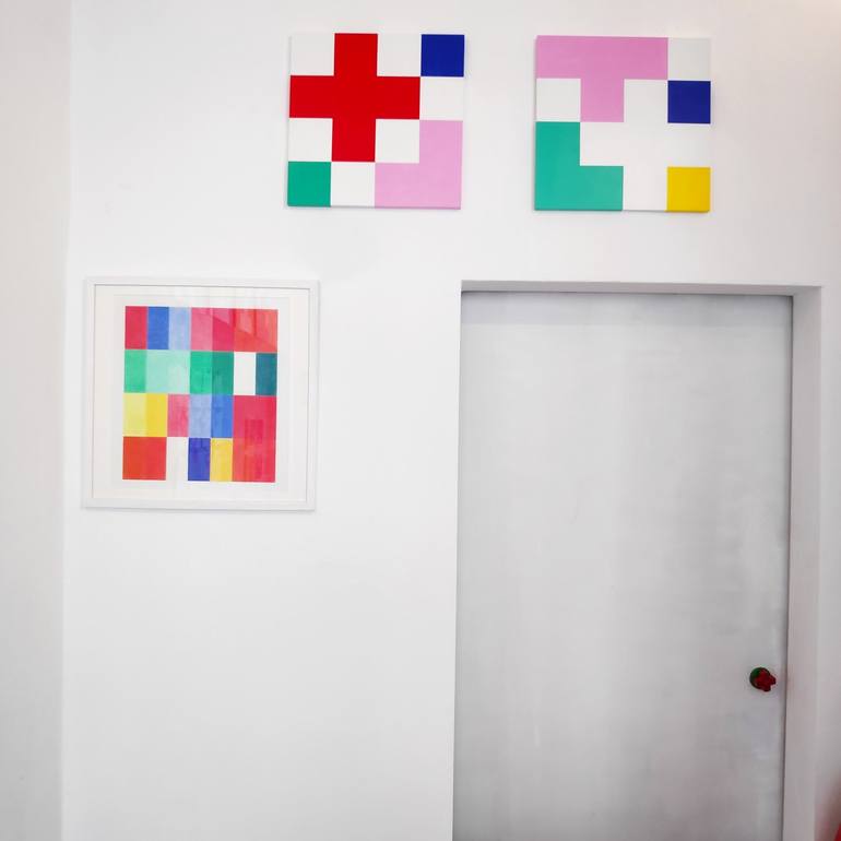 Original Geometric Painting by Ellen Ross