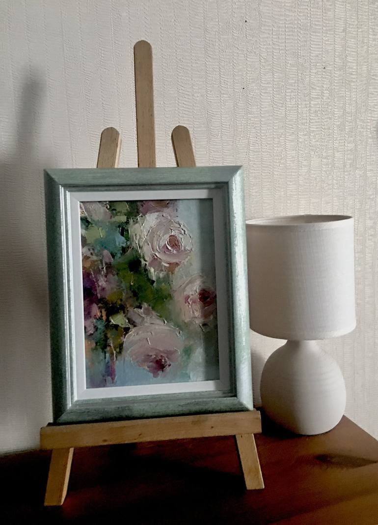 Original Abstract Floral Painting by Olga Ezhikova