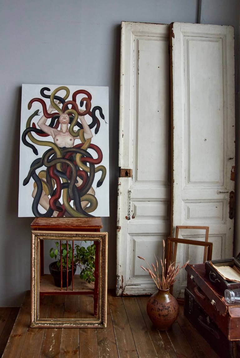 Original Figurative Erotic Painting by Irina Zimina