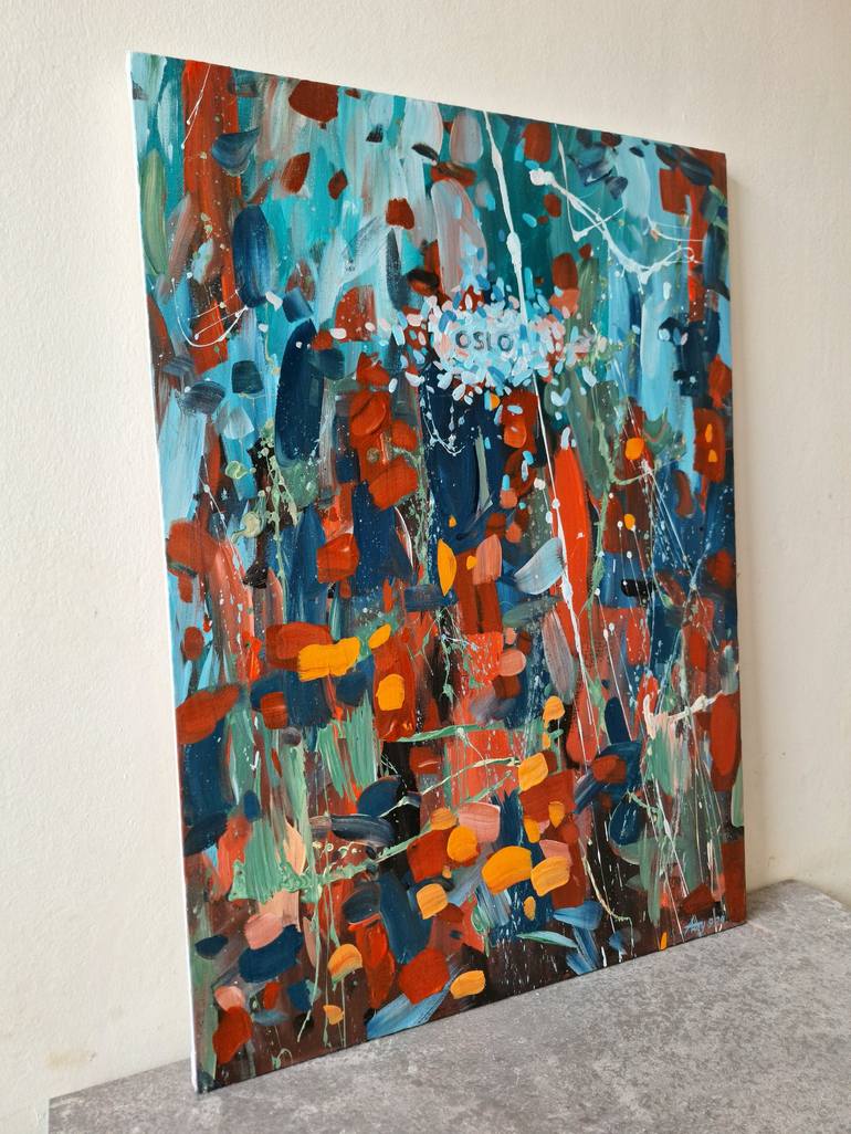 Original Abstract Expressionism Abstract Painting by Asen Arty