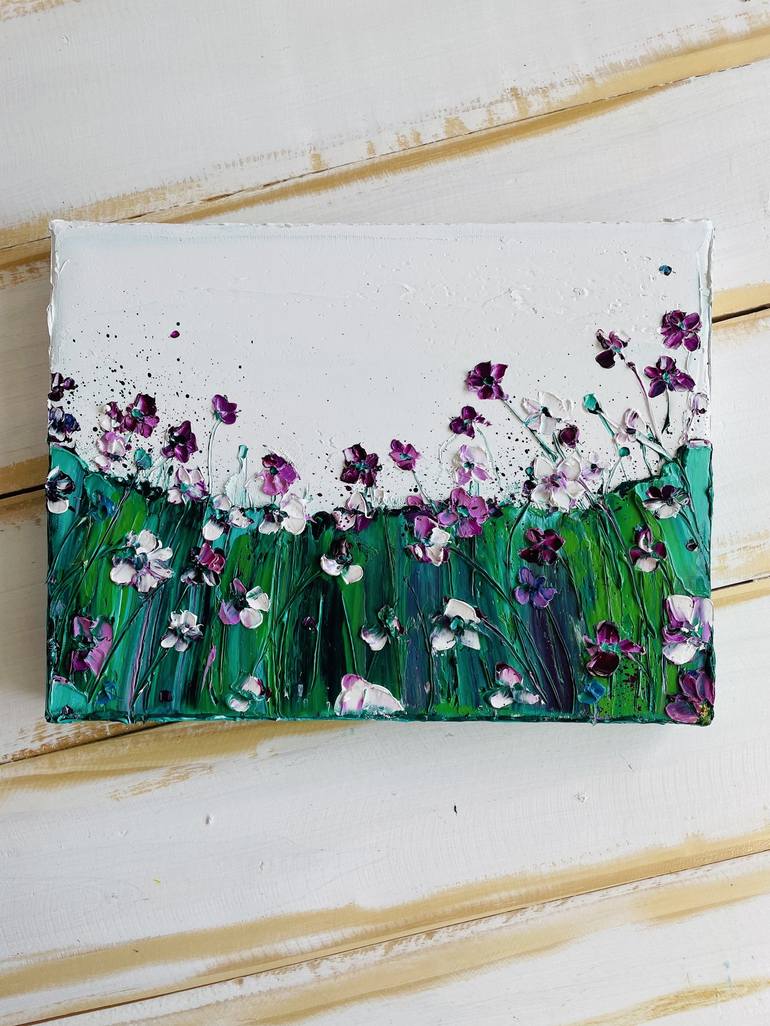 Original Fine Art Floral Painting by Alena Semianiuk