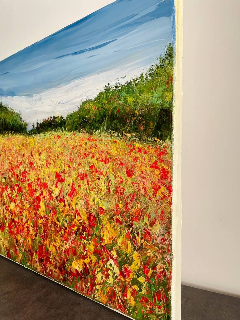 Original Expressionism Landscape Painting by Alena Semianiuk