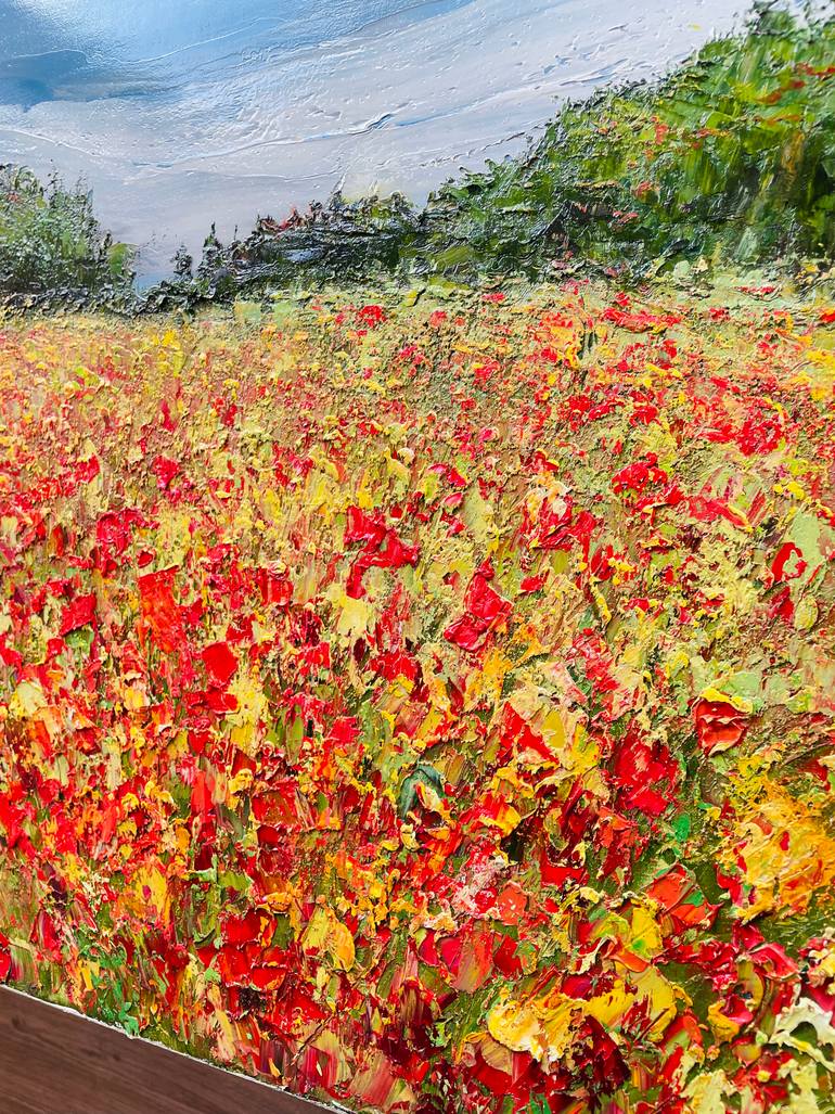 Original Expressionism Landscape Painting by Alena Semianiuk