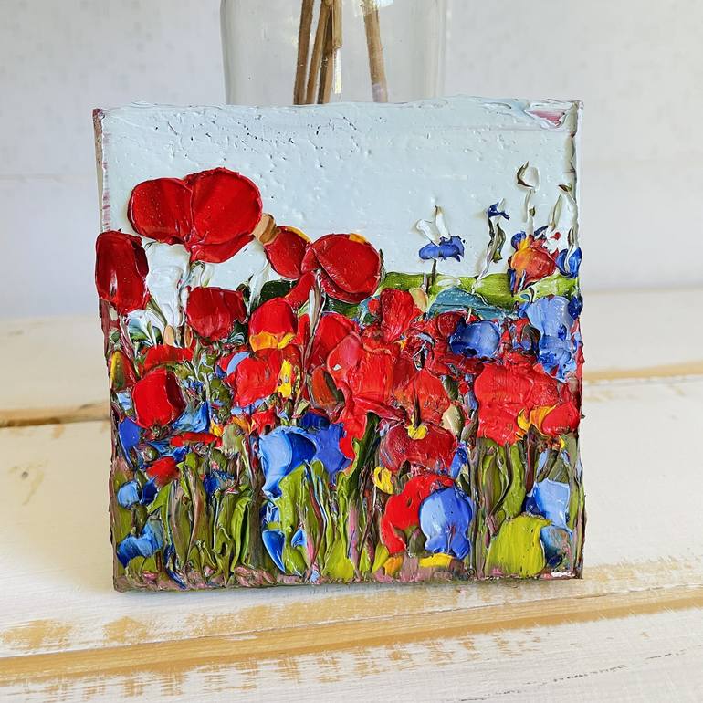 Original Fine Art Floral Painting by Alena Semianiuk