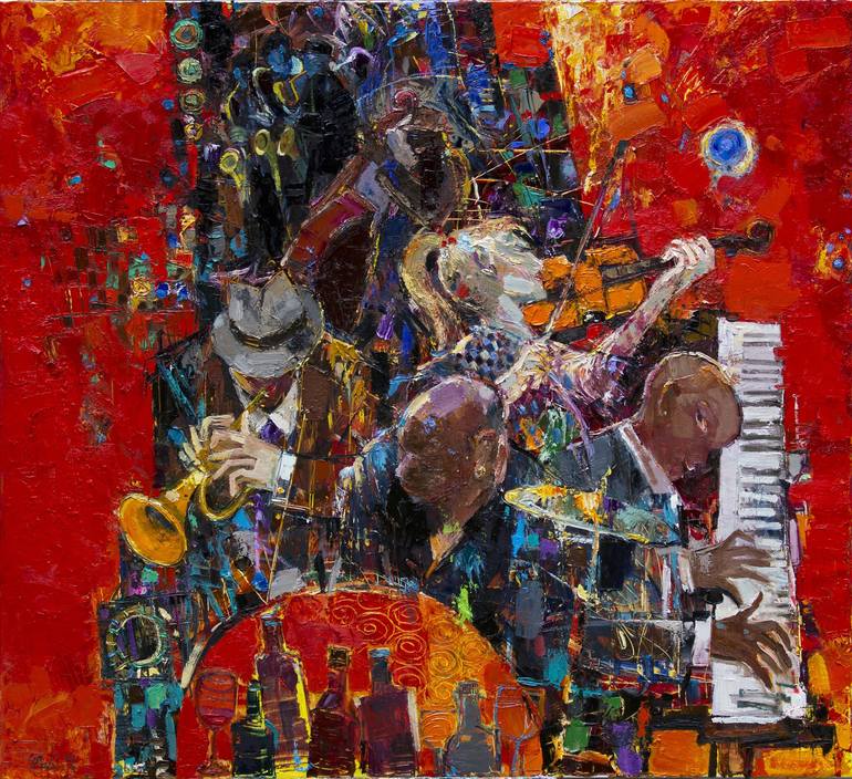 Jazz Orchestra 8 Painting by George Pali | Saatchi Art