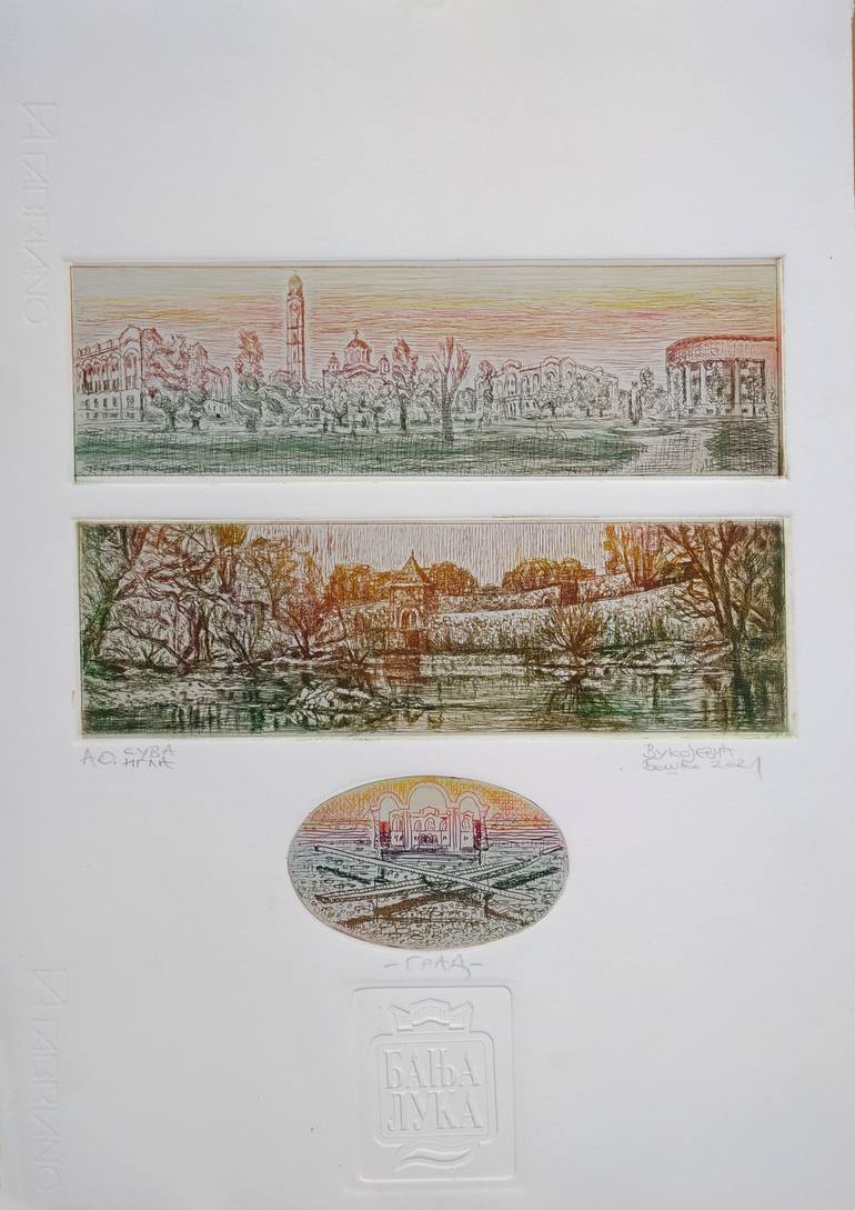 Original Modernism Cities Printmaking by Bosko Vukojevic