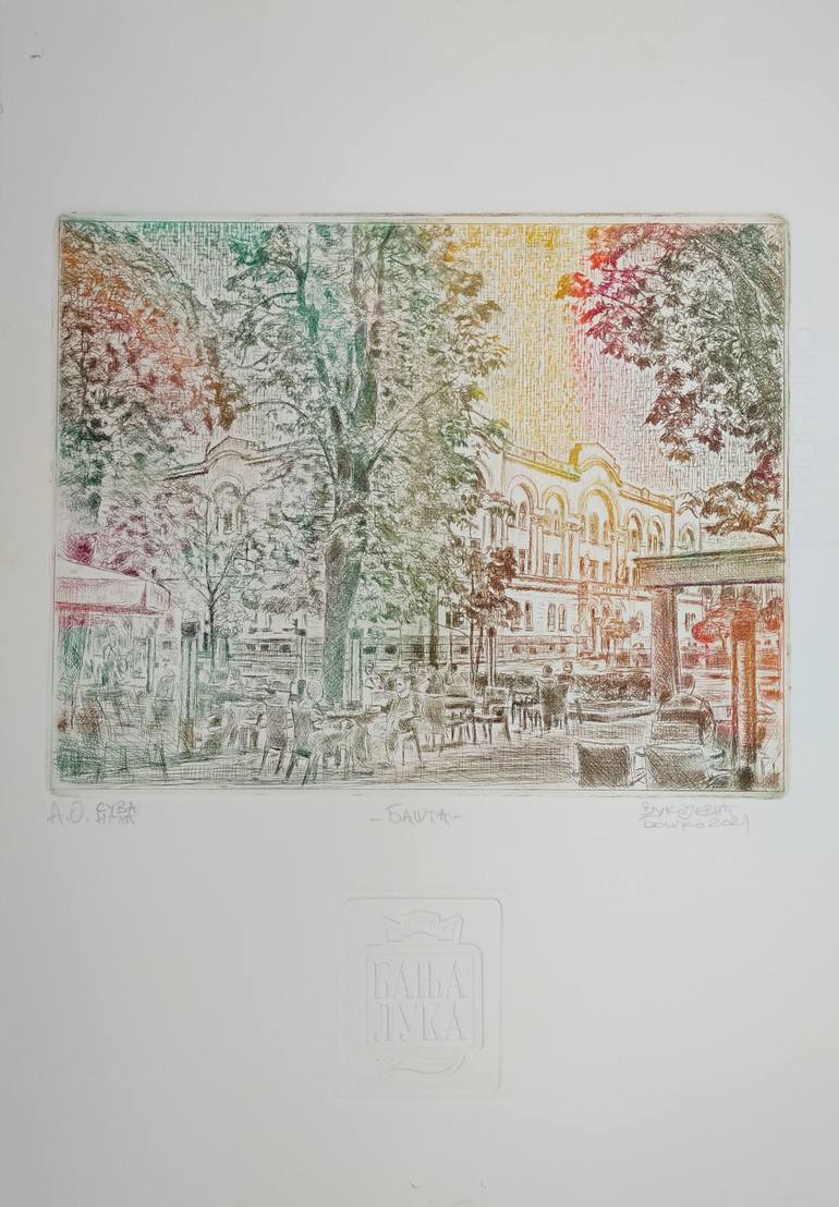 Original Modernism Cities Printmaking by Bosko Vukojevic