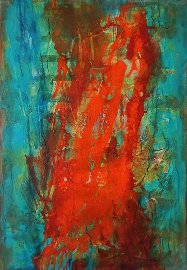 Original Abstract Expressionism Abstract Paintings by Radmila Padejski Curcic