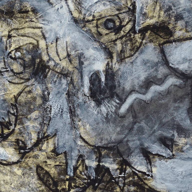 Original Abstract Expressionism Erotic Drawing by James Moore