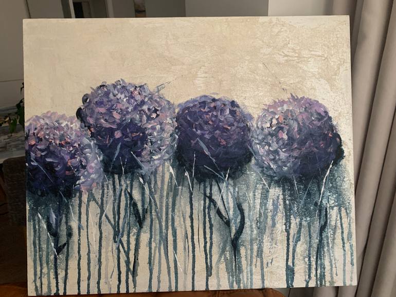 Original Abstract Floral Painting by Tatiana Malinovscaia