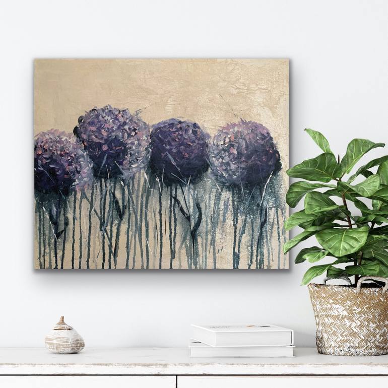 Original Abstract Floral Painting by Tatiana Malinovscaia