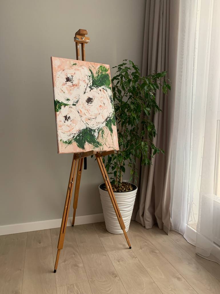 Original Abstract Floral Painting by Tatiana Malinovscaia