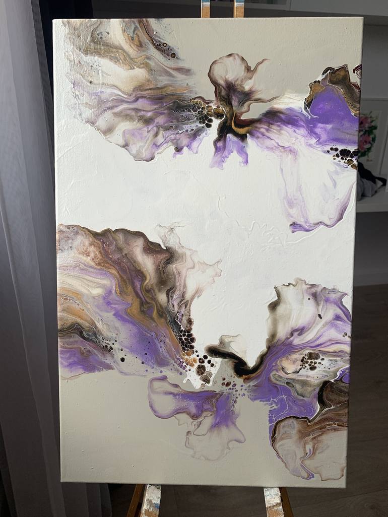 Original Abstract Floral Painting by Tatiana Malinovscaia