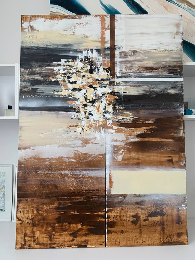 Original Abstract Landscape Painting by Tatiana Malinovscaia