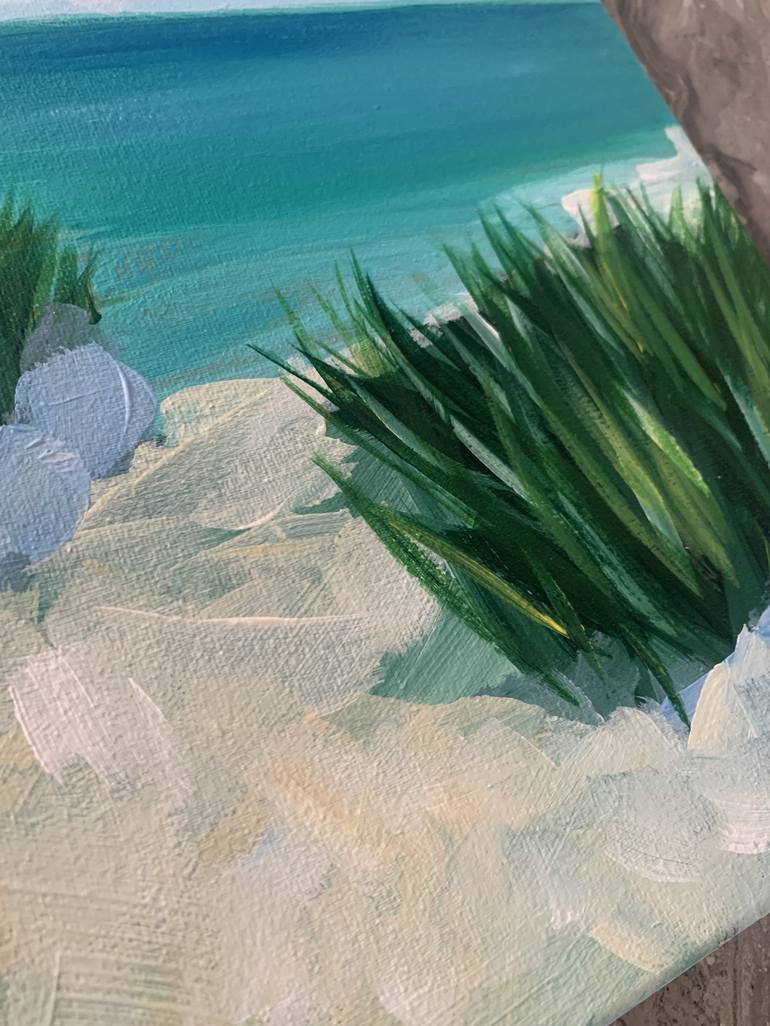 Original Abstract Beach Painting by Tatiana Malinovscaia
