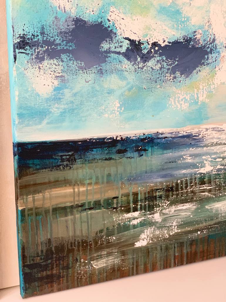 Original Abstract Landscape Painting by Tatiana Malinovscaia