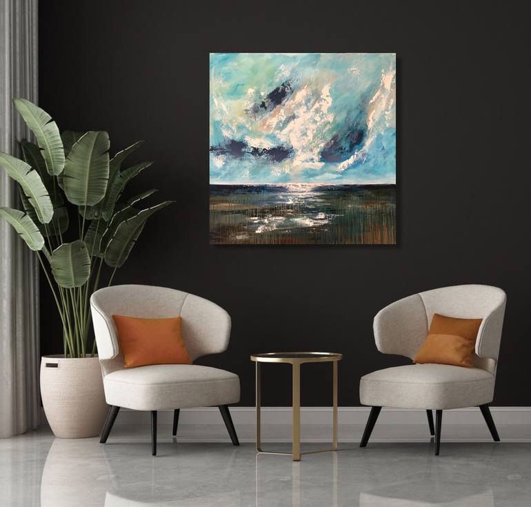 Original Abstract Landscape Painting by Tatiana Malinovscaia