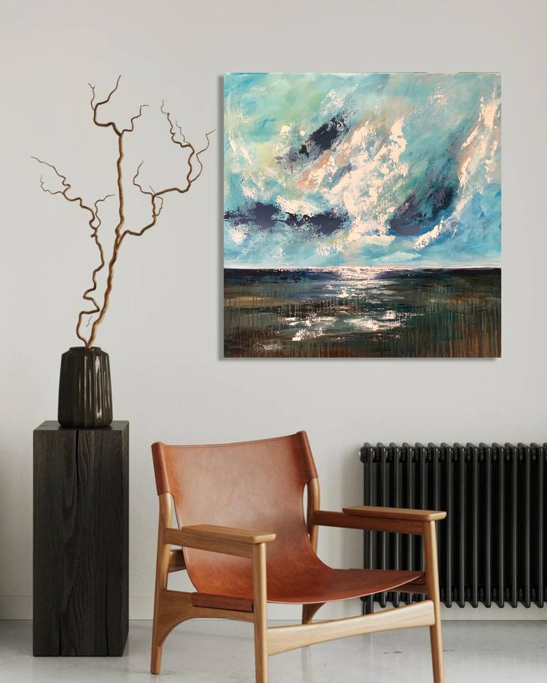 Original Abstract Landscape Painting by Tatiana Malinovscaia