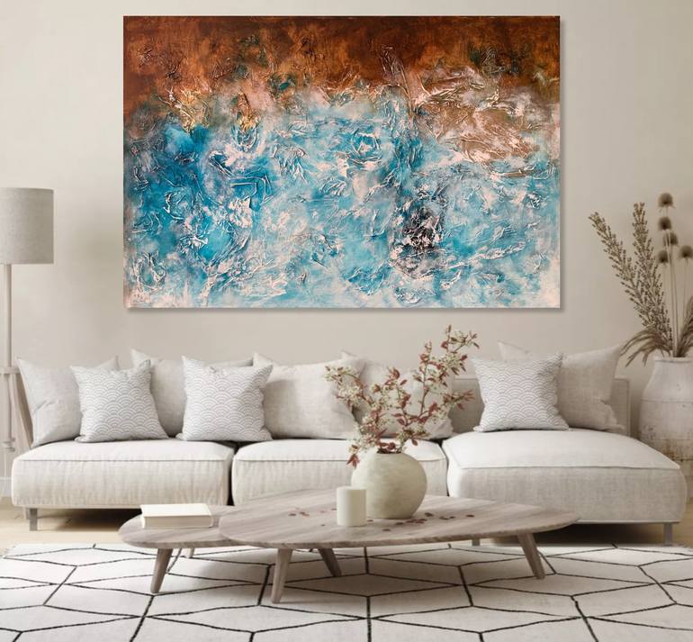 Original Abstract Landscape Painting by Tatiana Malinovscaia