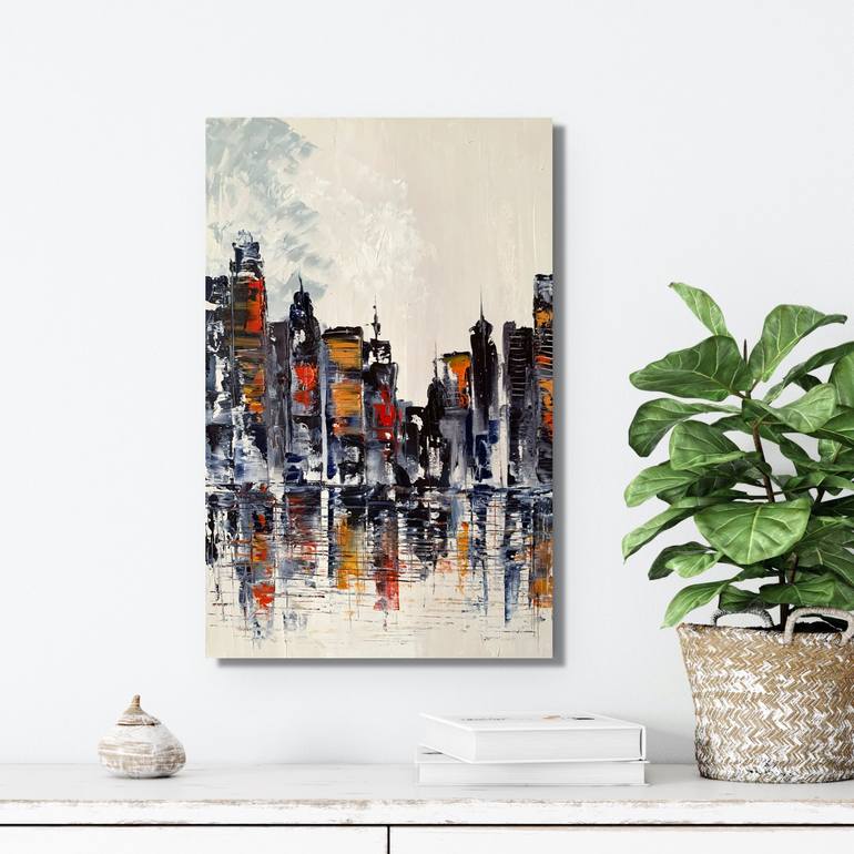 Original Cities Painting by Tatiana Malinovscaia