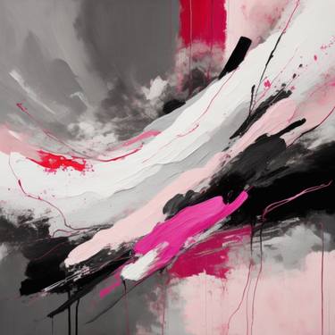 Abstraction in shades of pink and grey colours thumb