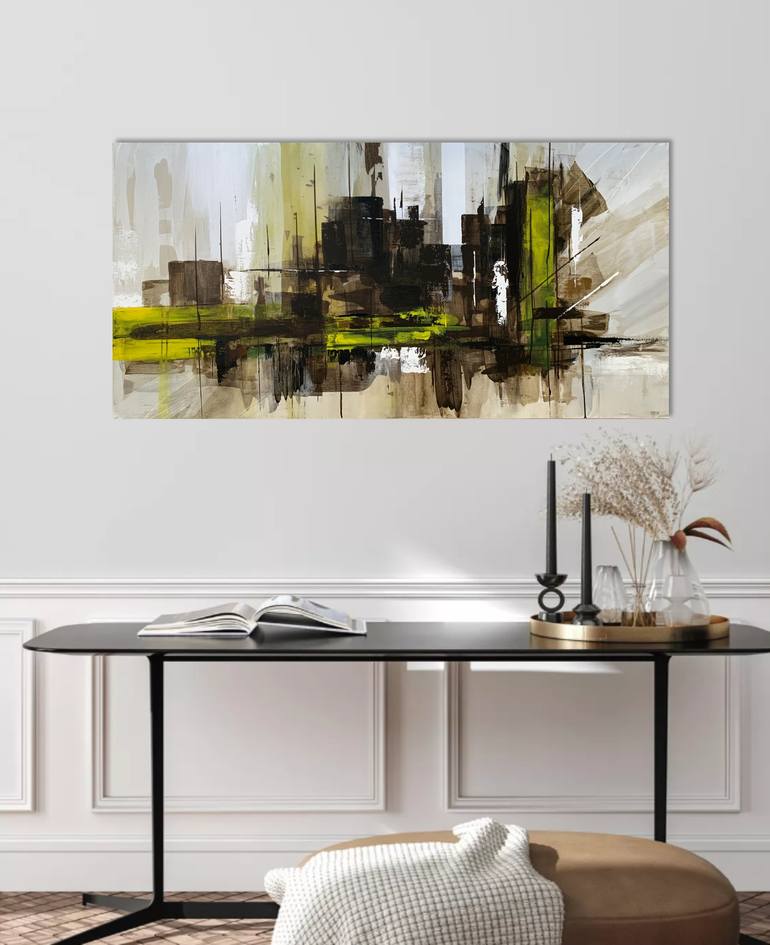 Original Abstract Architecture Painting by Tatiana Malinovscaia