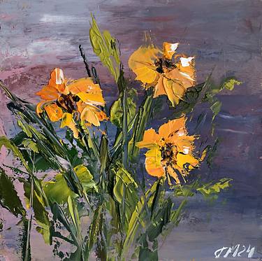 Original Impressionism Floral Paintings by Tatiana Malinovscaia