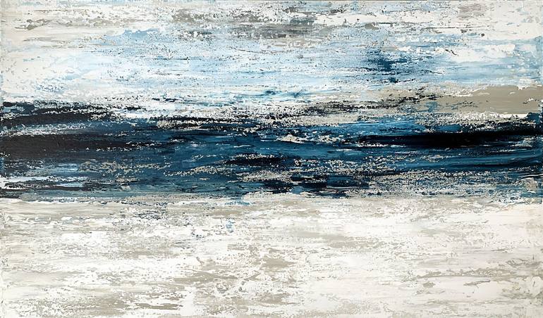 Original Abstract Seascape Painting by Tatiana Malinovscaia