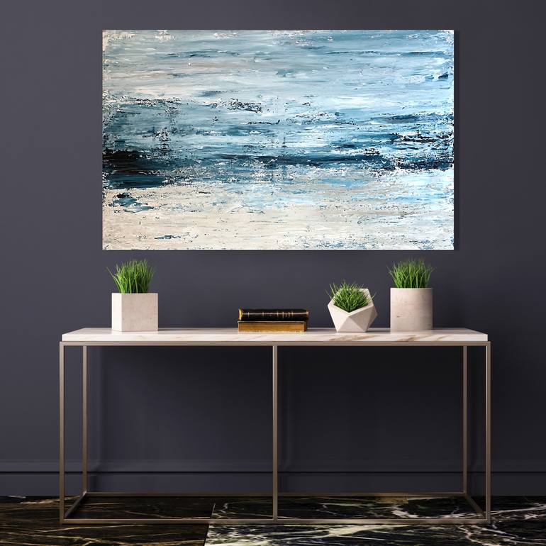 Original Abstract Seascape Painting by Tatiana Malinovscaia