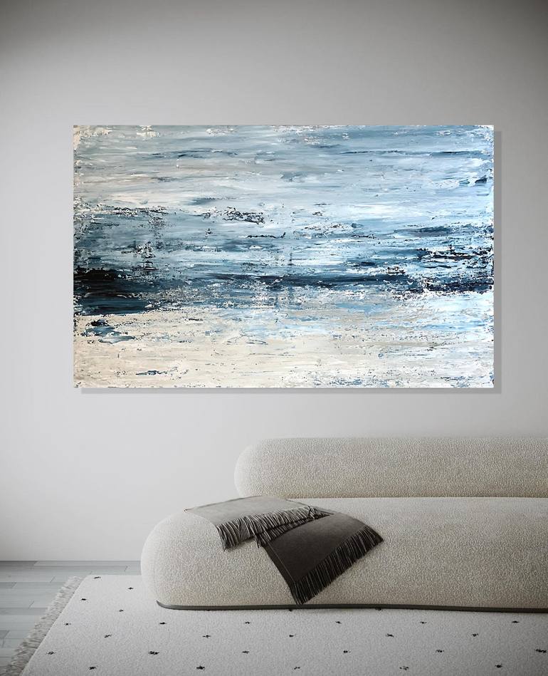 Original Abstract Seascape Painting by Tatiana Malinovscaia