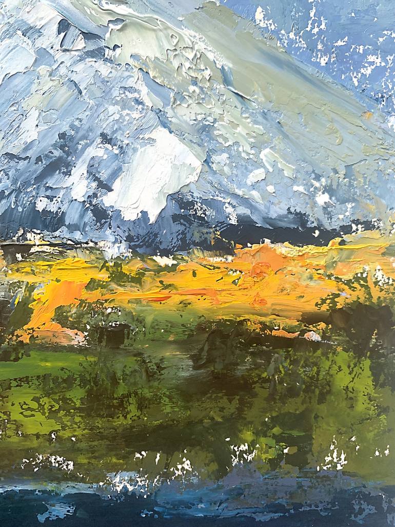 Original Abstract Landscape Painting by Tatiana Malinovscaia