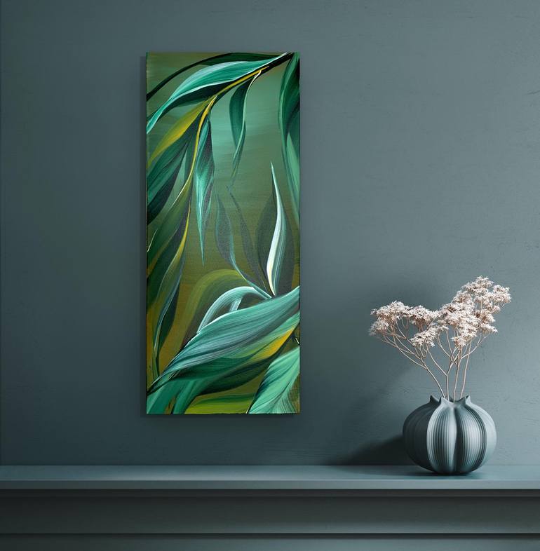 Original Abstract Floral Painting by Tatiana Malinovscaia