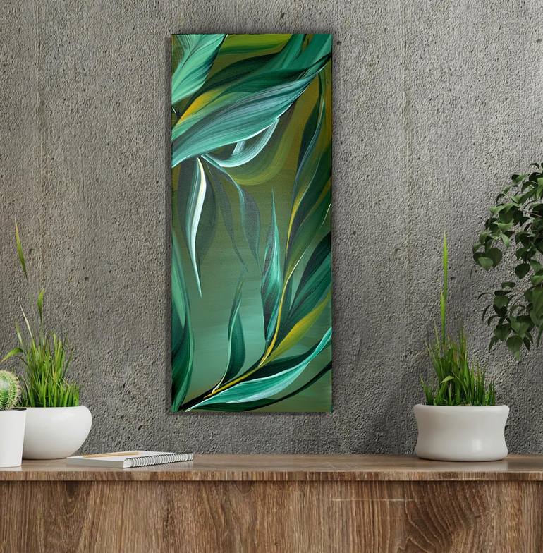 Original Abstract Floral Painting by Tatiana Malinovscaia