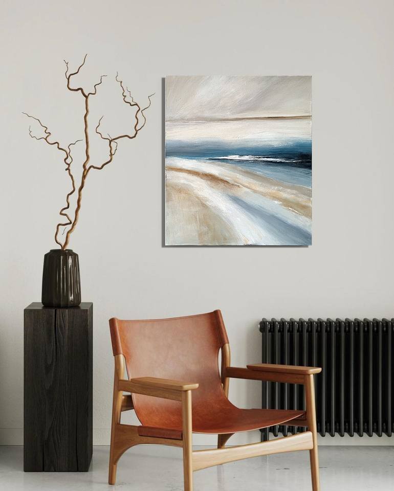 Original Abstract Seascape Painting by Tatiana Malinovscaia