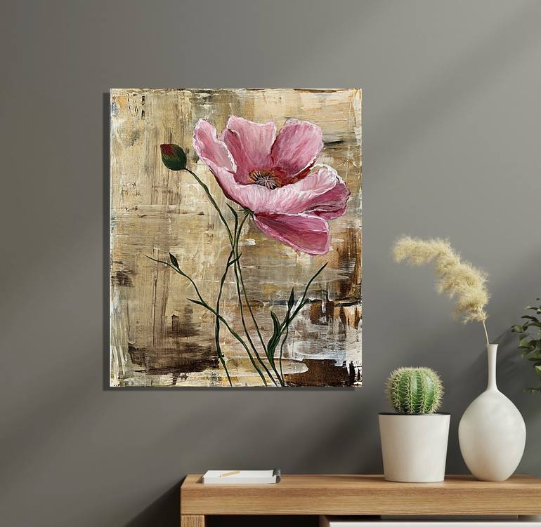 Original Abstract Botanic Painting by Tatiana Malinovscaia