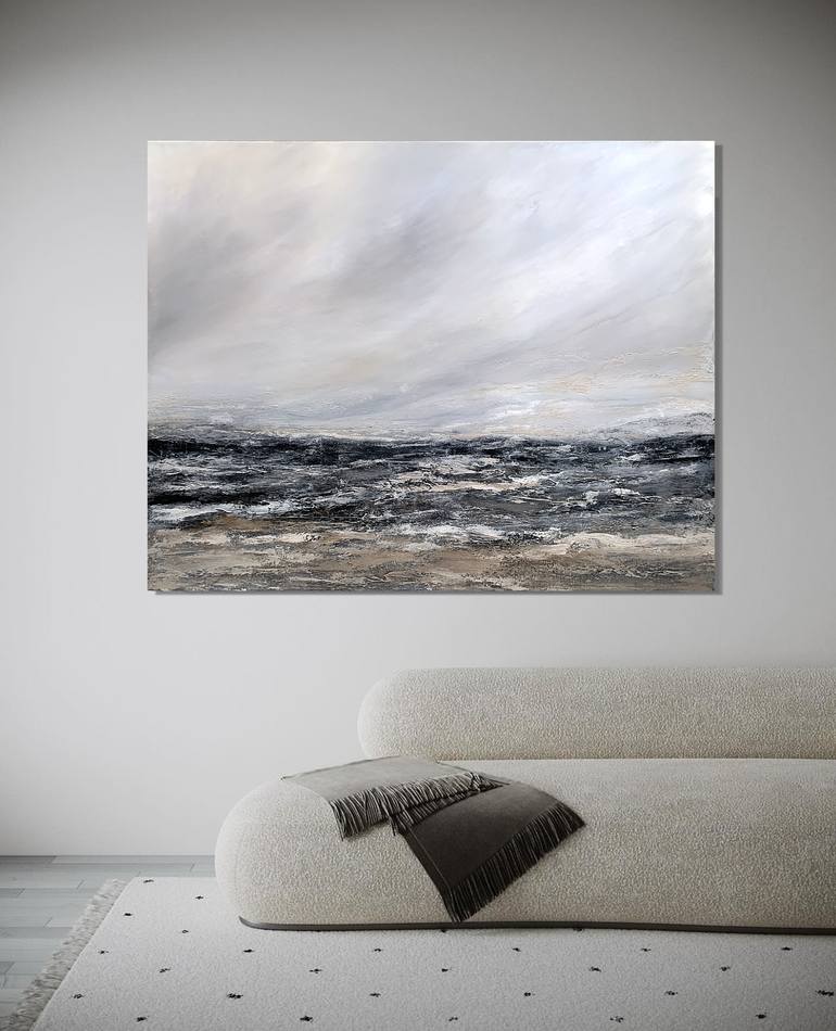 Original Abstract Expressionism Seascape Painting by Tatiana Malinovscaia