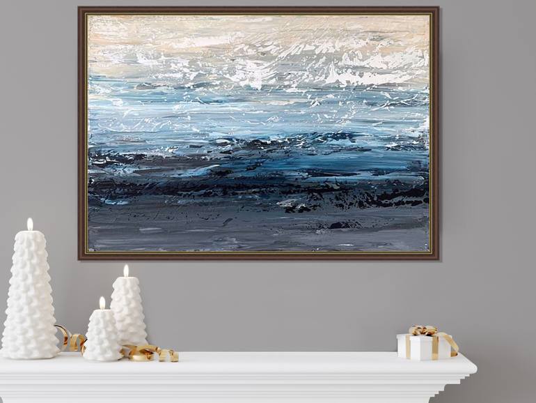 Original Abstract Expressionism Seascape Painting by Tatiana Malinovscaia