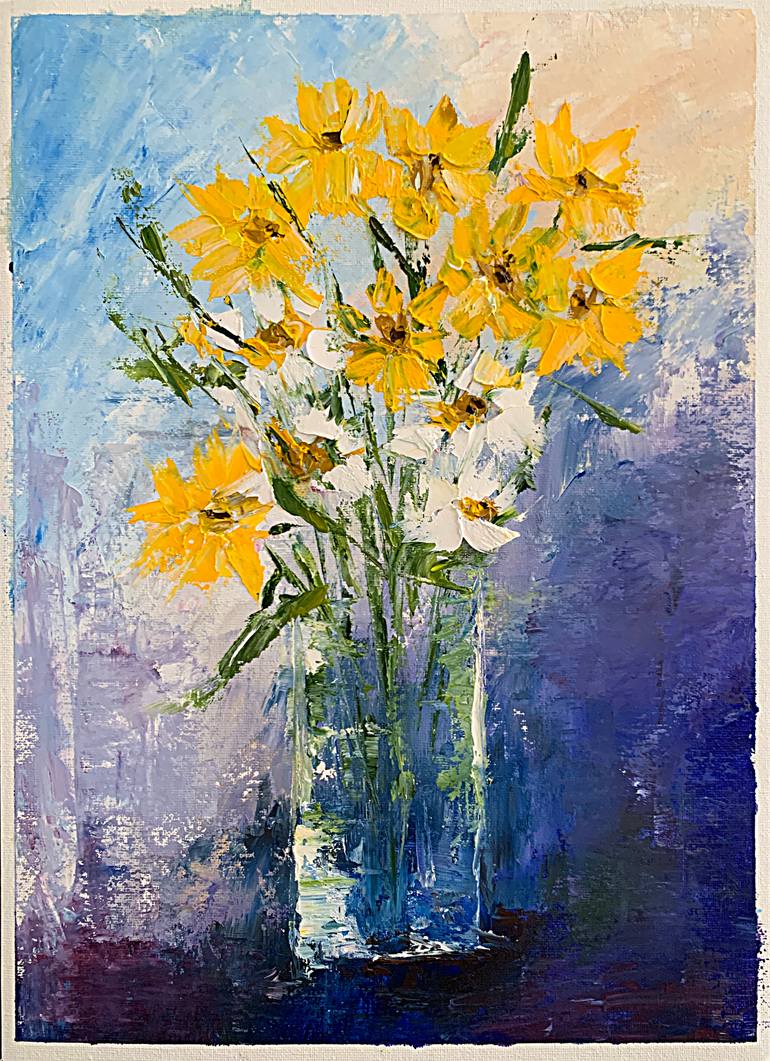 Original Expressionism Still Life Painting by Tatiana Malinovscaia