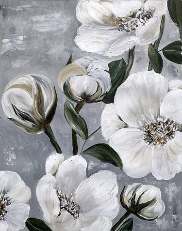 Original Abstract Expressionism Floral Paintings by Tatiana Malinovscaia